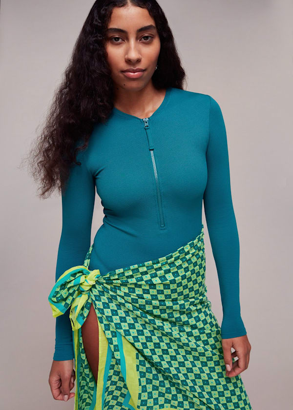 Multicolour Suncheck Beach Sarong