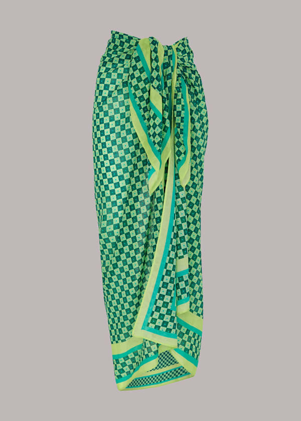 Multicolour Suncheck Beach Sarong