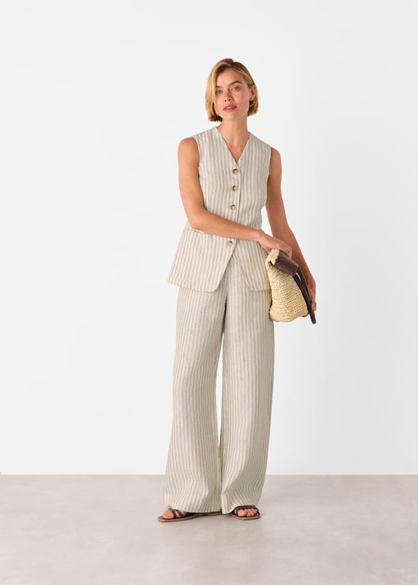 Neutral Linen Stripe Coord