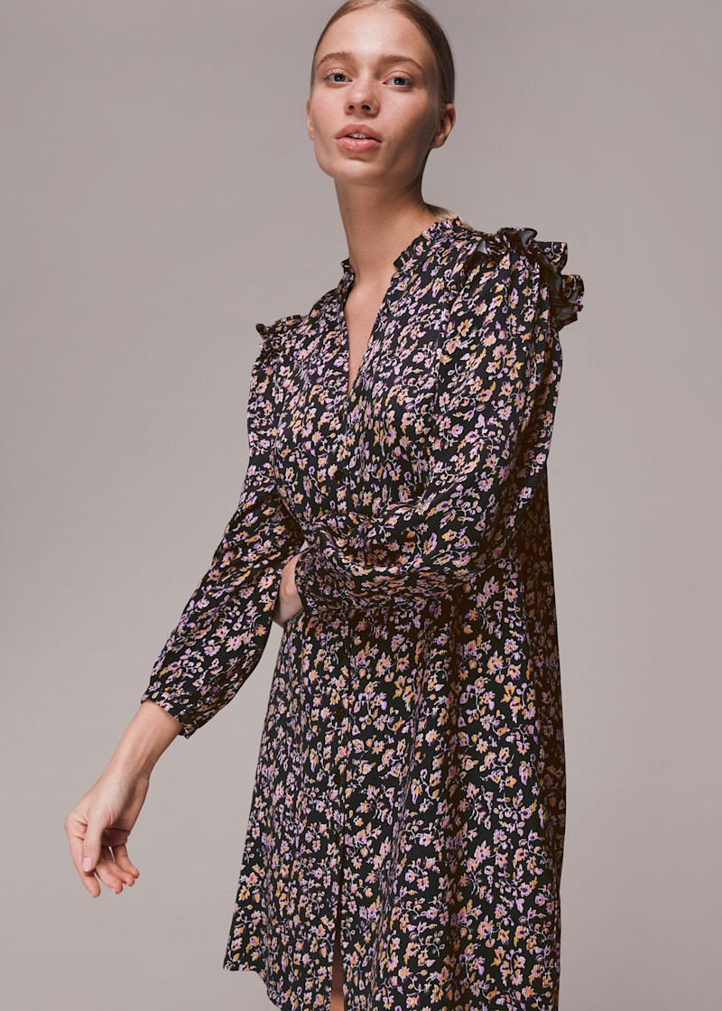 online shop whistles Floral printed art wrap floral wrap dress dress Long